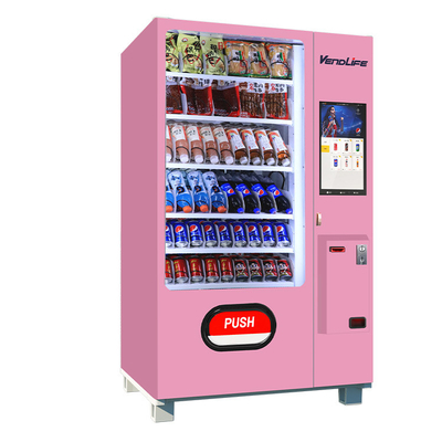 OEM Combination Drink And Snack Vending Machines 60HZ. 4G Supported