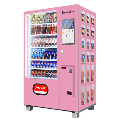 OEM Combination Drink And Snack Vending Machines 60HZ. 4G Supported